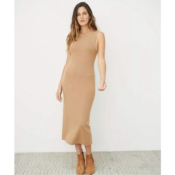 Jenni Kayne Sleeveless Sweater Dress - Camel - Small - Picture 3 of 9